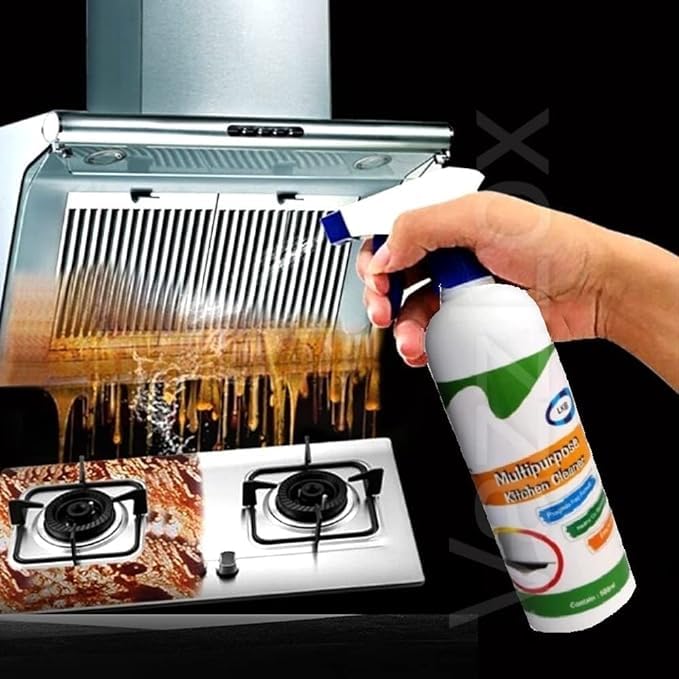 VazzLox Kitchen Cleaner Spray Oil & Grease Stain Remover Stove & Chimney Cleaner Spray Non-Flammable Nontoxic Magic Degreaser Spray for Kitchen Gas Stove Cleaning Spray for Grill & Exhaust Fan (450ml) (B0CL6GQHG5) Amazon Price History, Amazon Price Tracker