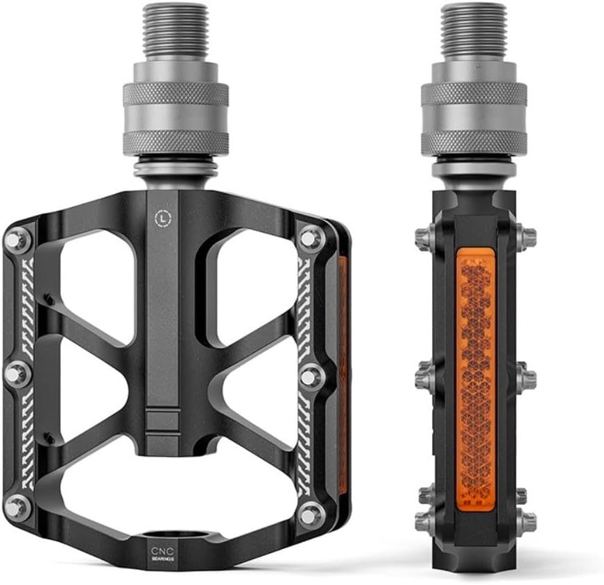 Quick Release 3 Bearing Bicycle Pedals Folding Design Anti-Slip Spikes Alloy 6061 Platform for Brompton Folding Bike Road Cycling