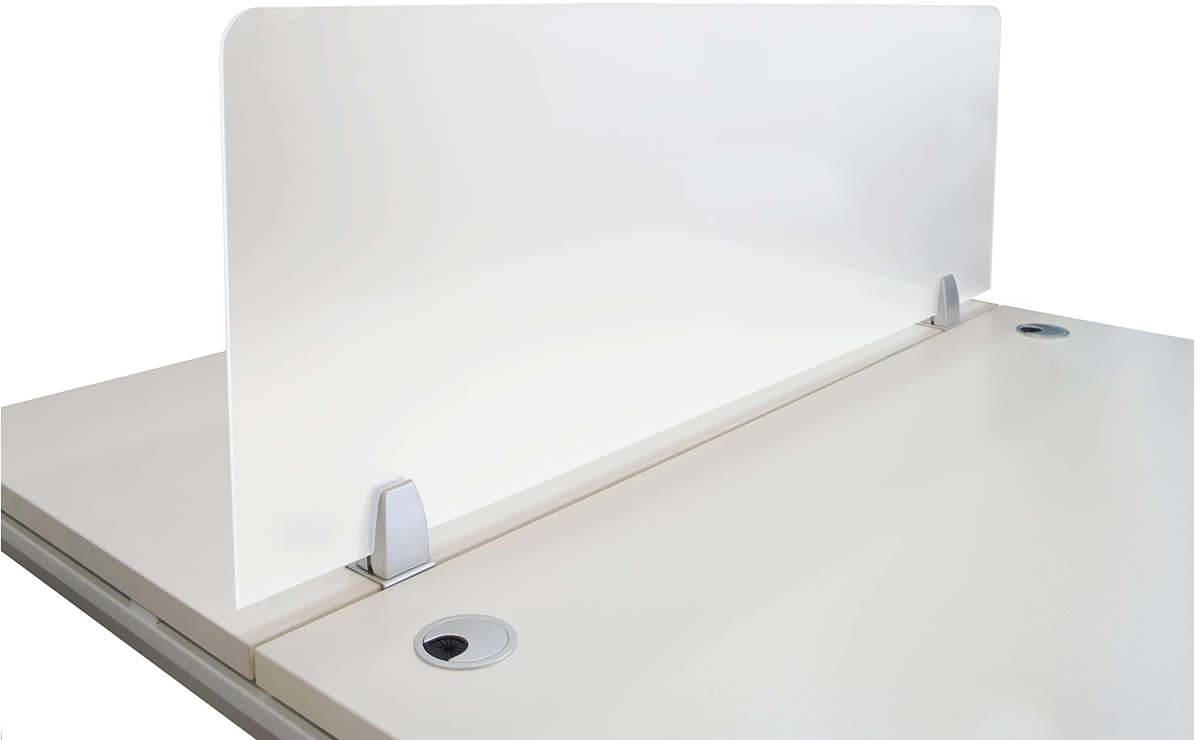 Mahmayi Desk Privacy Divider, Office Divider Partition, Separator Panel for Student Call Centers, Offices, Libraries, Classrooms Acrylic - 140x40cm (White)
