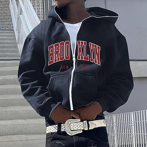 Hoodie Heren Hoodie Heren Dames Capuchontrui, Europese Amerikaanse Persoonlijkheid, Borduurwerk, Casual Hip-Hop-Capuchontrui, Gebreide jas, Jas, zwart, XL Hoodie Heren Hoodie Heren Dames Capuchontrui, Europese Amerikaanse Persoonlijkheid, Borduurwerk, Casual Hip-Hop-Capuchontrui, Gebreide jas, Jas, zwart, XL