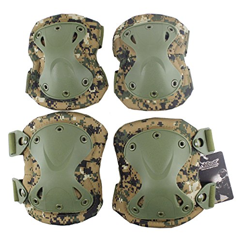 OAREA Tactical Sport Protective King Kong Gear Set Outdoor Multi Color Safety Kneepad Elbow for Military Airsoft Hunting