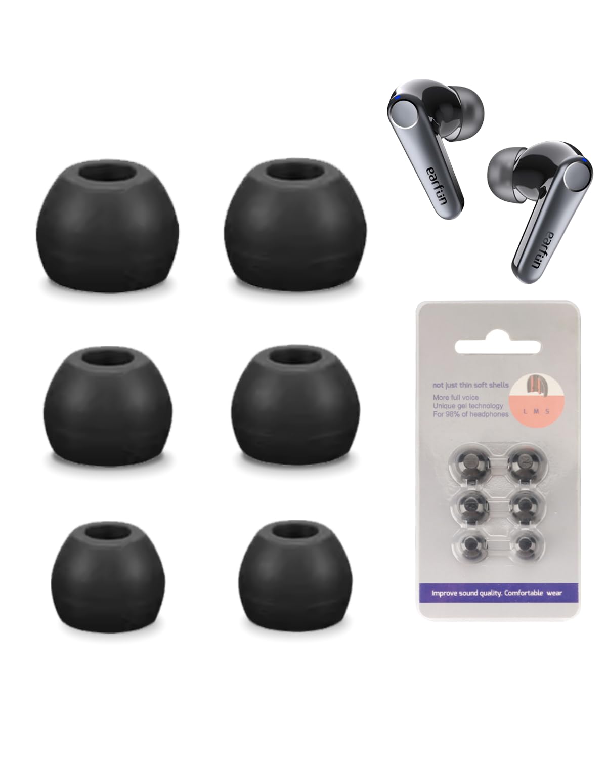 Amazon | イヤーピース EarFun イヤーホン 対応 イヤーチップ