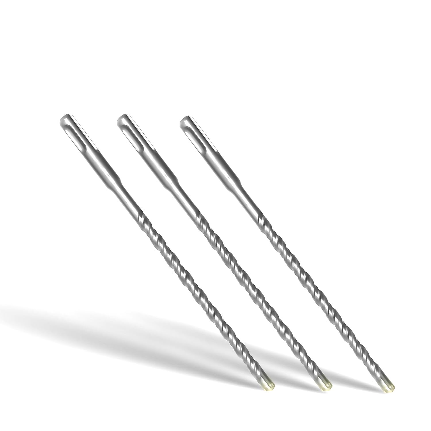 SDS Plus Hammer Drill Bits 8mm x 210mm x 3pcs,Professional Cross Tip Carbide Drill bit for Brick Walls,Masonry,Concrete