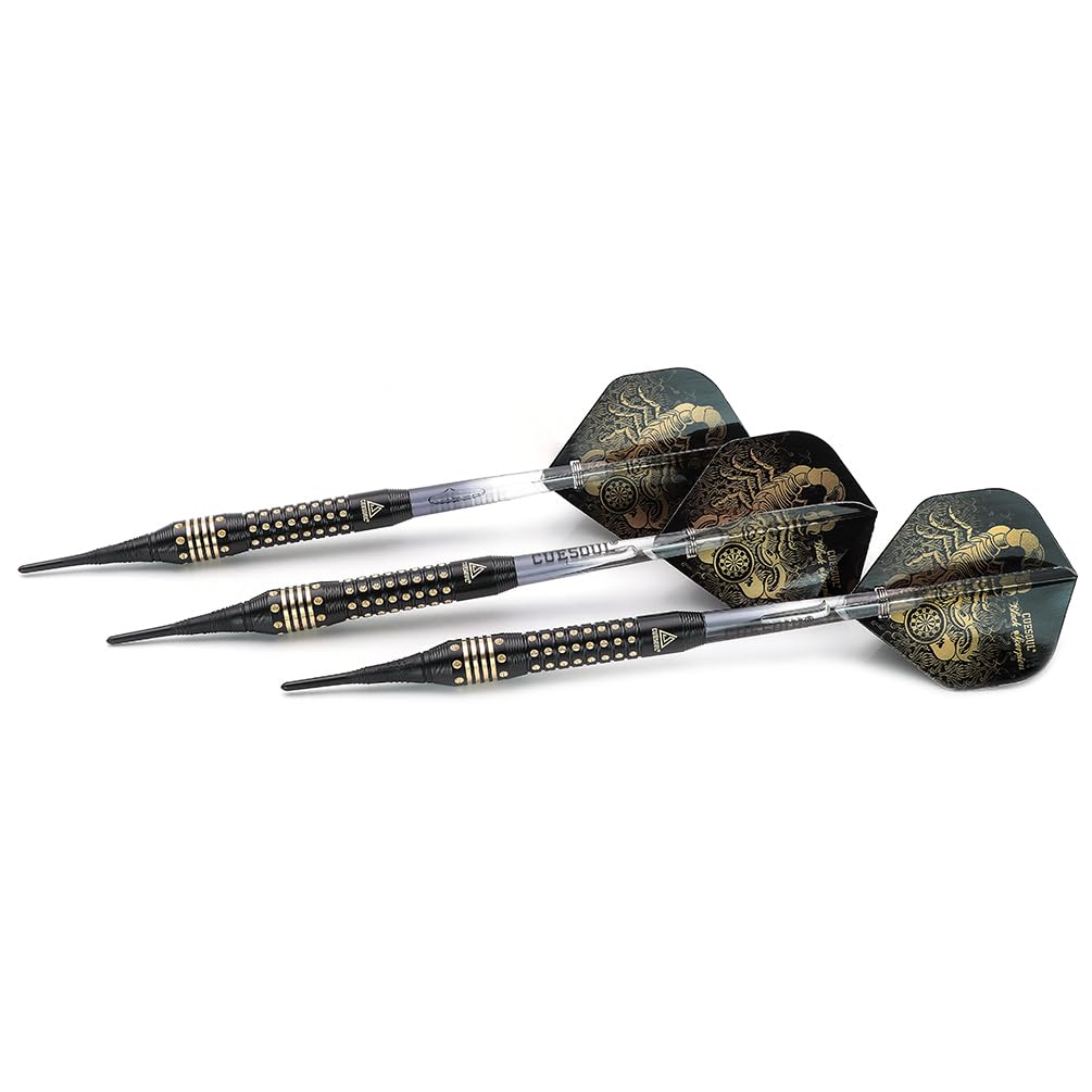 CUESOUL Black Scorpion Deluxe Freccette Punta Morbida with Luxury Case, 16 Grammi