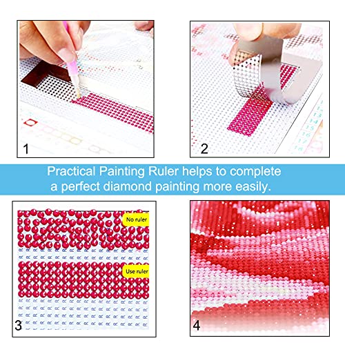 Regla de pintura de diamante para crear manualidades en casa con precisión 5D 8