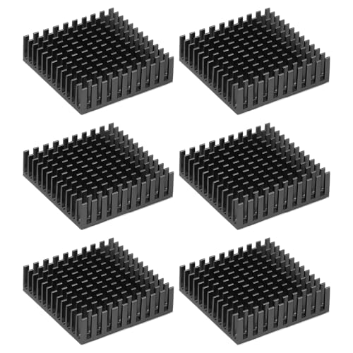 Dissipateur thermique aluminium noir 40mm pour puce électronique et transistor Lot de 6