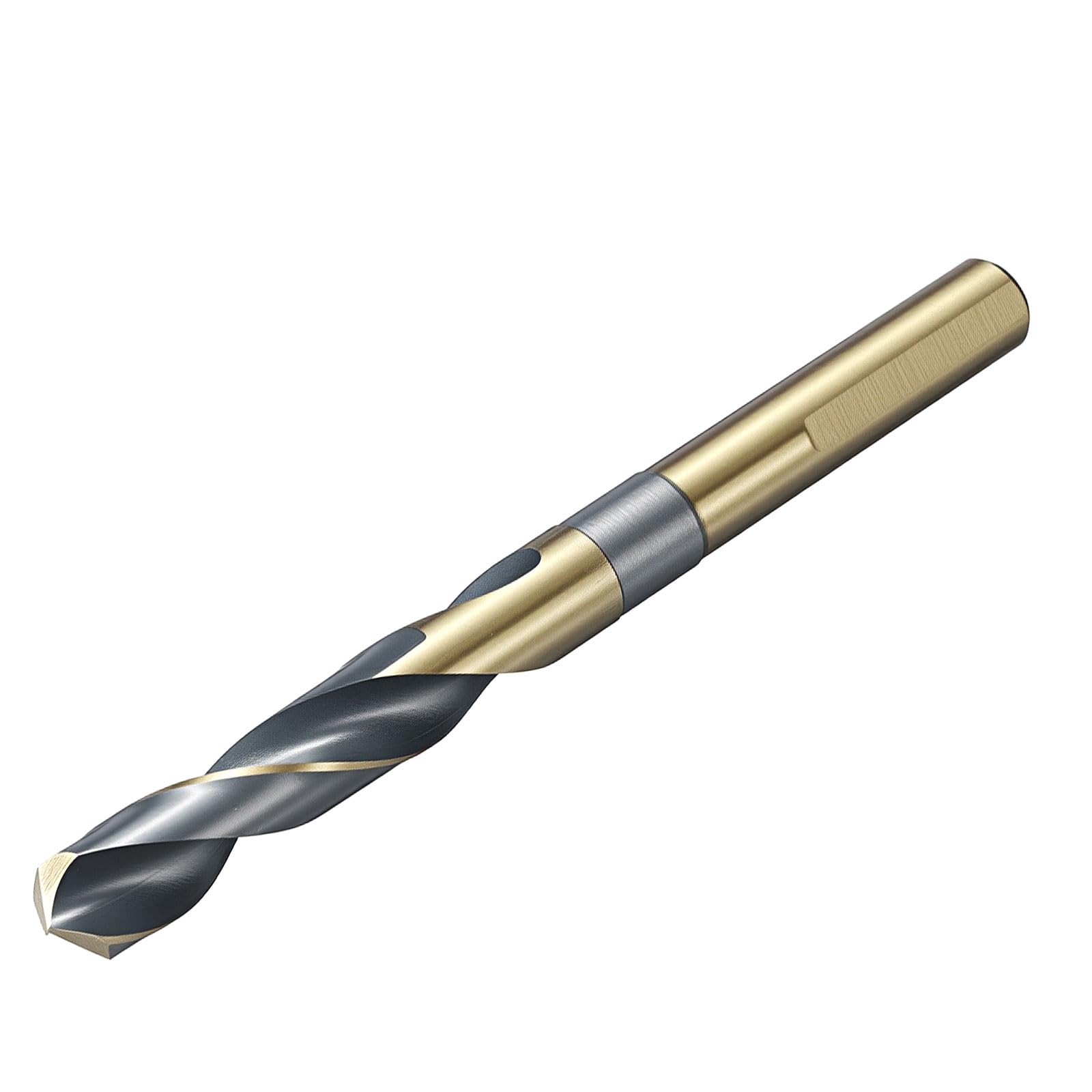 sourcing map 13.5mm (17/32") Drill Bit 3/8" Reduced 3-Flat Shank 4241 HSS — image 1
