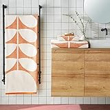 Orla Kiely Handtuch 50 x 90 cm, 580 g/m², 100 % Baumwolle, Sunflower Sunset Orange