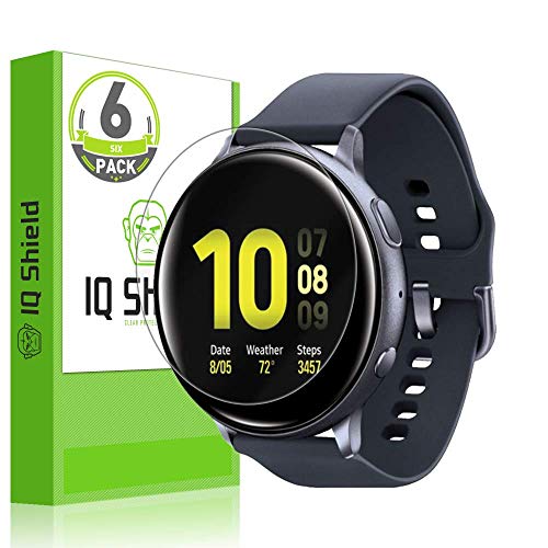 IQShield Screen Protector Compatible with Samsung Galaxy Watch Active2 (40mm)(6-Pack) LiquidSkin Anti-Bubble Clear TPU Film