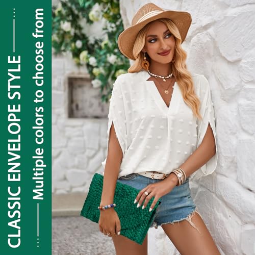 Image of Straw Clutch Bag for Women Envelope Woven Clutch Handbag Summer Beach Purse