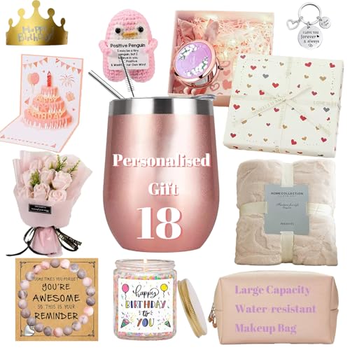 NP-CASER Regalo Mujer Personalizable - Set Regalo Cumpleaños para Madre, Amiga o Esposa - Incluye Taza, Vela, Manta y Joyas - Kit Detalle Original