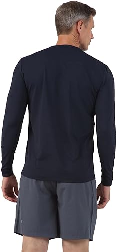 Miniatura 3 de IBKUL 93199 - Camiseta de manga larga con cuello redondo para hombre con protección solar y protección contra el sol