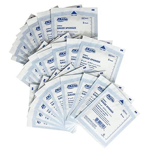 4" X 4" Gauze Sponges, Sterile - 1 Box (25Pkgs Of 2) #TOP3