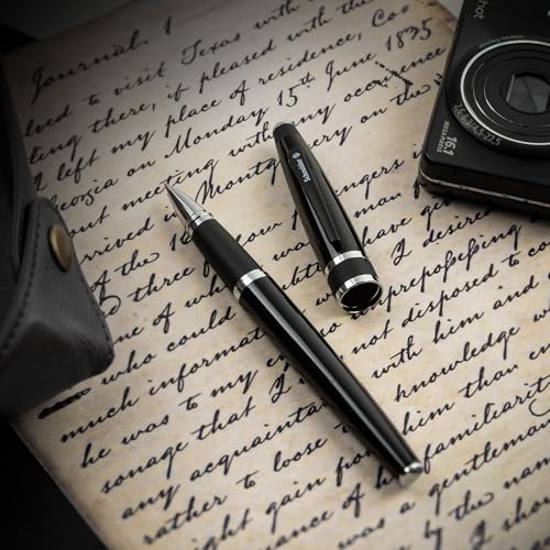 Image of Luxor Schneider Executive Metal Roller Ball Pen | Precision Tip | Refillable I Black Body | Smooth Writing | Ideal for Corporate Gifting