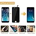 HTECHY Compatible with iPhone 5S Screen Replacement Black Display Touch Screen LCD Digitizer Assembly with Repair Tools Kit Screen Protector