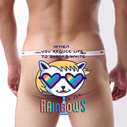 cloudmall Men's Sexy Underwear Split Briefs Skirted Thong G-String Exotic Lingerie Panties3