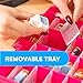 Bins & Things Toy Organizer and Storage with adjustable Compartments and removable tray - Display Case Compatible with Hot Wheels Cars, lol Surprise dolls, Matchbox cars carrying case organizer - pink