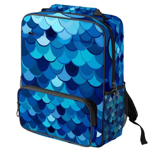 Sac à dos écailles de sirène bleues au design original et ergonomique