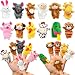 Easter Eggs Filled with Mini Stuffed Animal Finger Puppets Plush Toys, Kids Easter Party Favor Birthday Party Basket School Classroom Rewards, Easter Egg Hunt Filler Stuffer 12 Pack