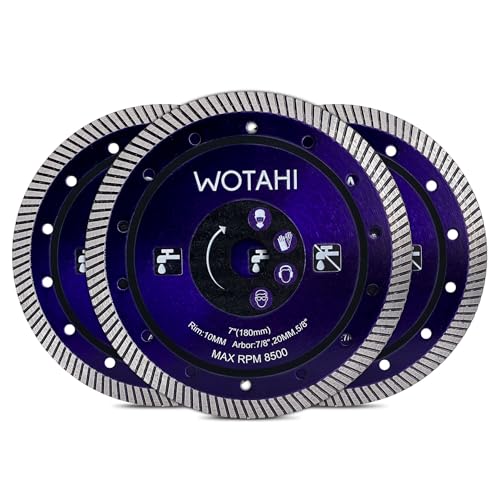 Lame diamant pour carrelage meuleuse d'angle, disque diamant turbo 178mm béton brique bloc