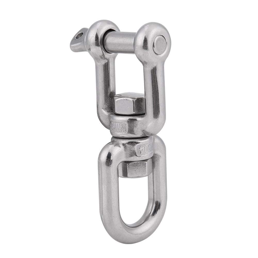 Qiilu Drehschäkel, Hochleistungs-Drehring-304-Edelstahl-Drehring-Schnappschäkel(12mm)
