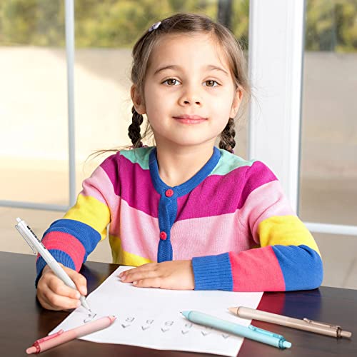 Retractable Ballpoint Pens Fine Point 0.5Mm Black Ink Pens Cute Writing Pen With Soft Comfort Grip For Men Women Smooth Writing Office School Supplies, 12 Pcs, 4 Colors #TOP5