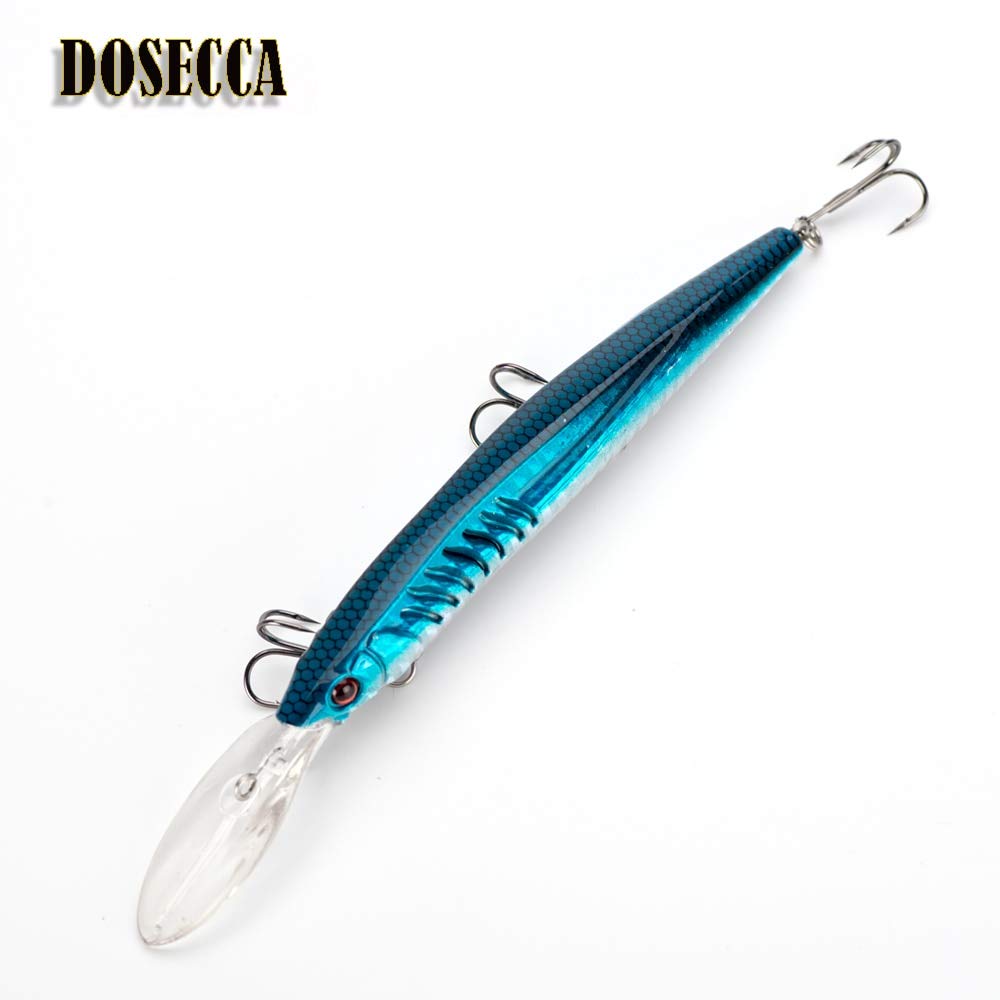 Lot De 12 Leurres De Pêche - Wobbler, Minnow, Crankbait - Eau Douce Et Mer