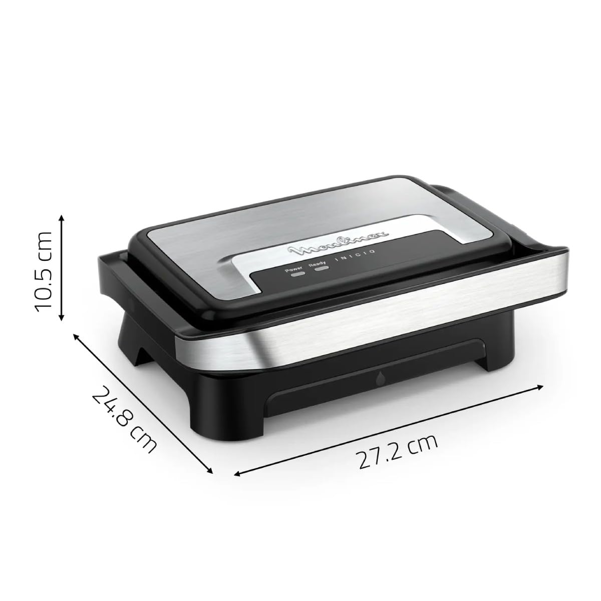 Moulinex Home Compact, paninis i grill, nieprzywierające płyty do gotowania, łatwe przechowywanie, łatwe do mycia, GI270D10