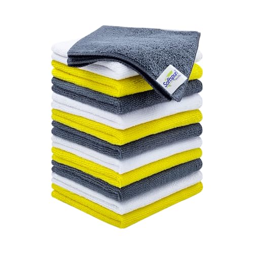 SOFTSPUN Microfiber Cleaning Cloths, 12pcs 30x30cms 220 GSM ...
