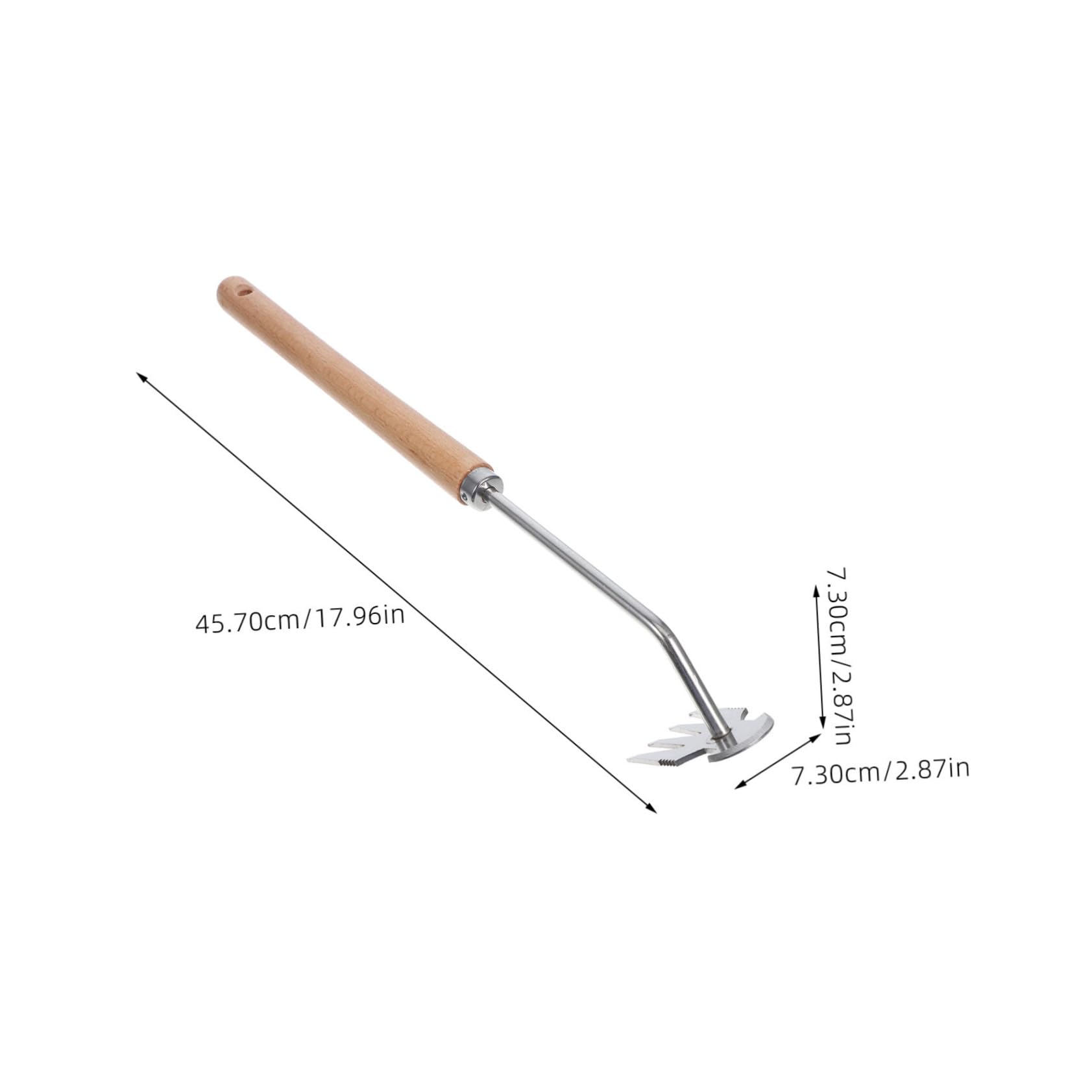 INOOMP 5stücke Gartenwerkzeug Zum Entfernen Von Unkraut Zahn Handweeder Aus Edelstahl Mit Ergonomischem Holzgriff Für Effektives Wurzeljäten Im Garten Und Dem Rasen