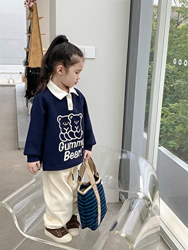 Girls Polo Sweater Winter Children's Thickened top Girl's Casual Clothes3