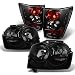 For 2005-2006 For Jeep Grand Cherokee Black Smoked Headlights+ Black Tail Lights Lamps Pair Set