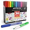 Arteza Gekleurde whiteboard-stiften, 36-delige set afwasbare stiften (met fijne punt), stiften met geurarme inkt in 12…