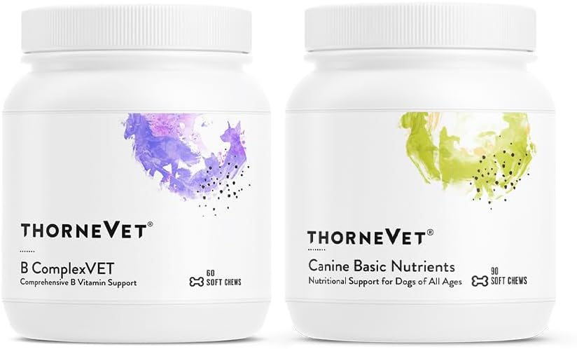 ThorneVet B ComplexVet and Canine Basic Nutrients Soft Chews Bundle