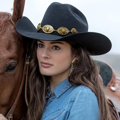 DOCILA Western Belt Hat Band Women Cowboy Chain Belts Adjustable Cowgirl Hat Straps Dress Waistband Rodeo Outfits Accessories4