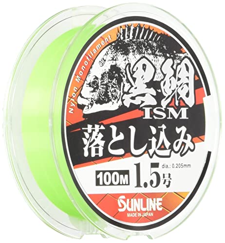 サンライン ナイロンライン 黒鯛イズム 落とし込み 100m 1.5号 イエローグリーン