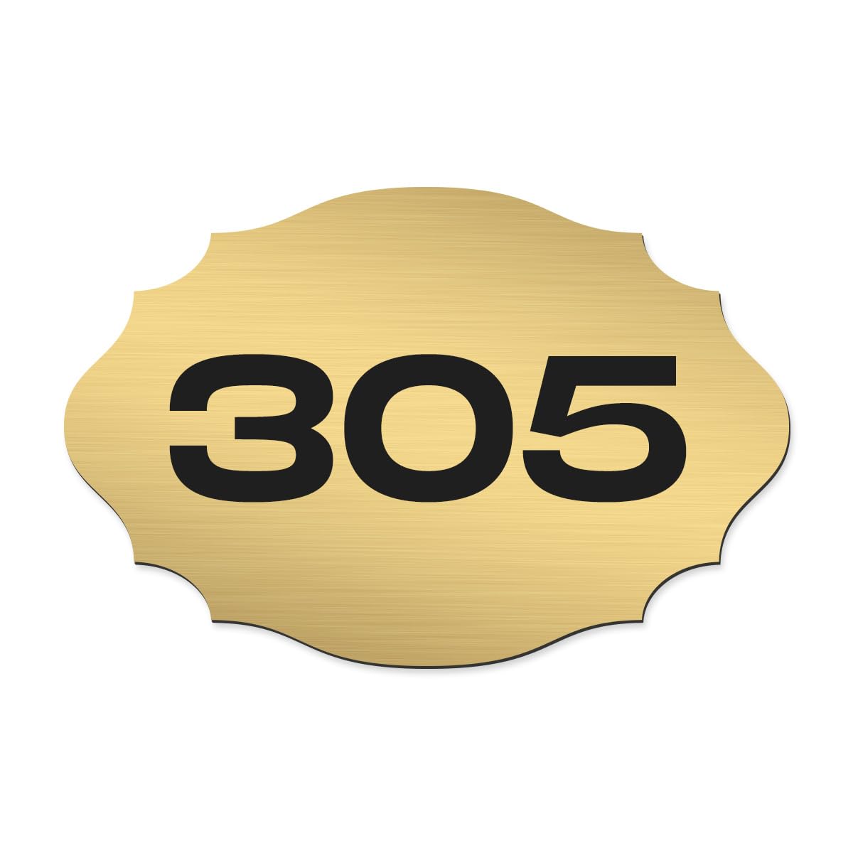 Custom Door Numbers for Home & Office | PVC Plaques with Self-Adhesive Double-Sided Tape | 4x2.5 Inches | Flat Numbers, for Offices, Malls, Multi-Purpose Use (Des02 Gold) — Amazon image 3