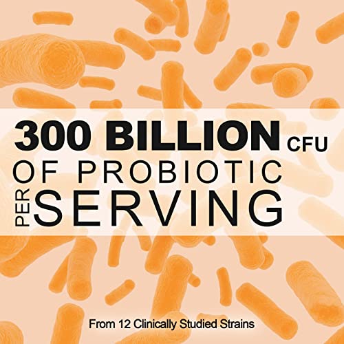 300 Billion Cfu Probiotics - Probiotics For Women And Men, 12 Probiotic Strains Plus Prebiotic, For Immune & Digestive, Gut Health, Gas Bloating, Shelf Stable - 60 Capsules #TOP7