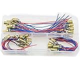 XINGYHENG 40pcs of Mini Laser Dot Diode Module Head WL Red 650nm 6mm 5V 5mW and 3V 5mW Each of 20Pcs