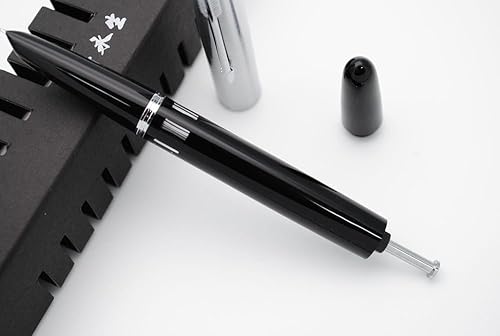 Miniatura 5 de czxwyst Pluma estilográfica Vacumatic con tapa de acero 601 (negro con ventana de tinta)
