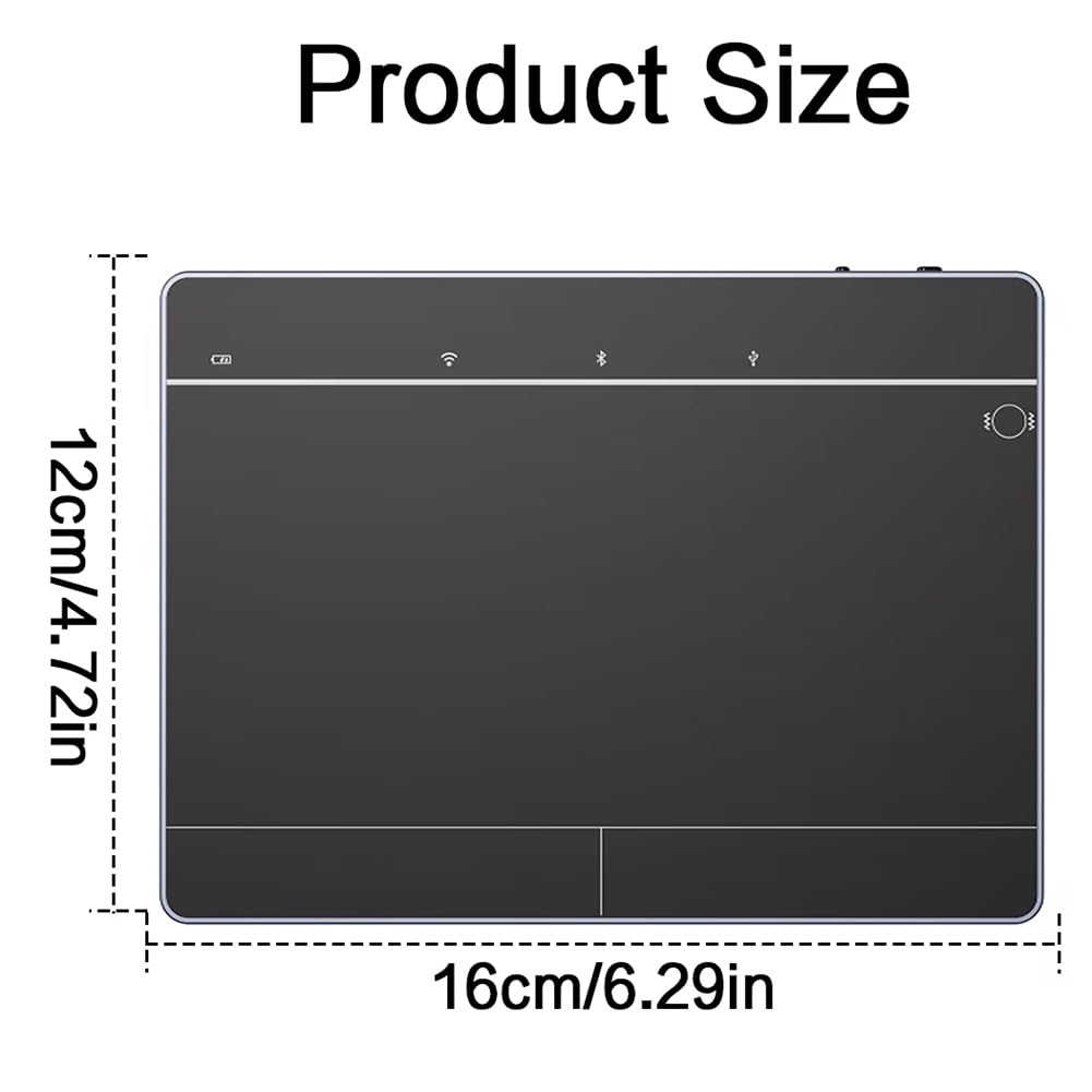 Panel Táctil con Cable e Inalámbrico para PC y Portátiles. Trackpad Recargable con Bluetooth y USB para 10/11.