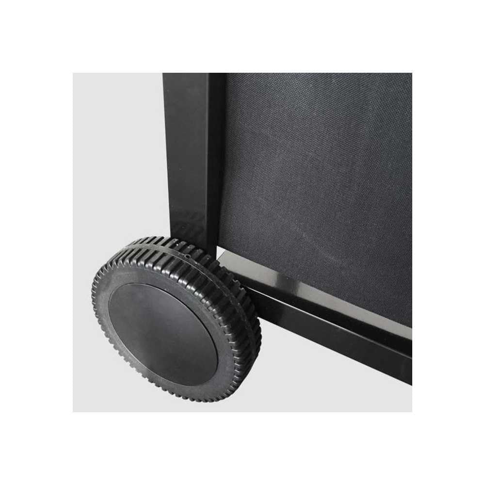 Plancha gaz GARDEN MAX MERIDA - 4 feux - Sur chariot - Acier émaillé - 75 x 35 cm - Noir