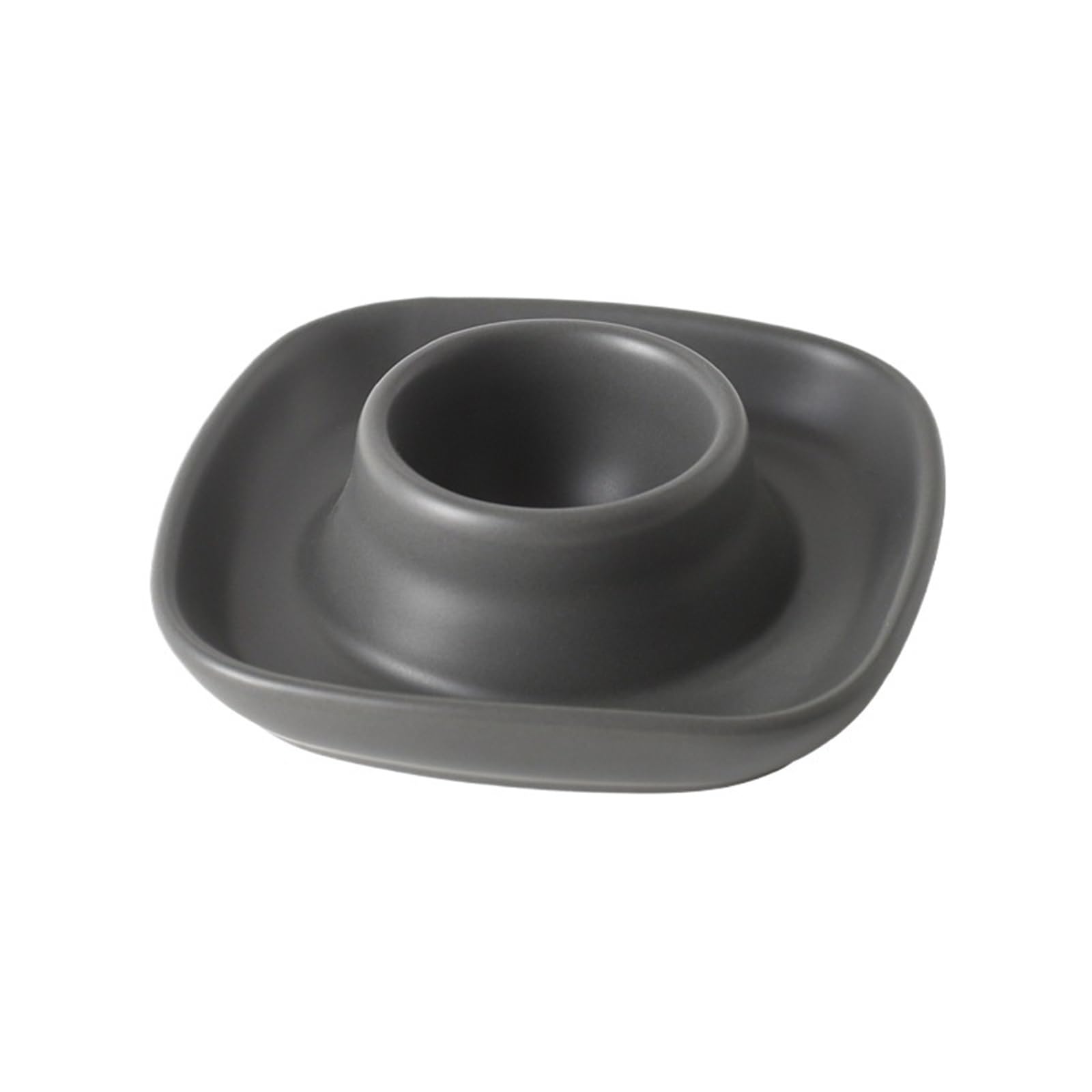 coquetiers, Plateau à œufs carré en céramique, plateau forme de Restaurant S(Dark Gray)