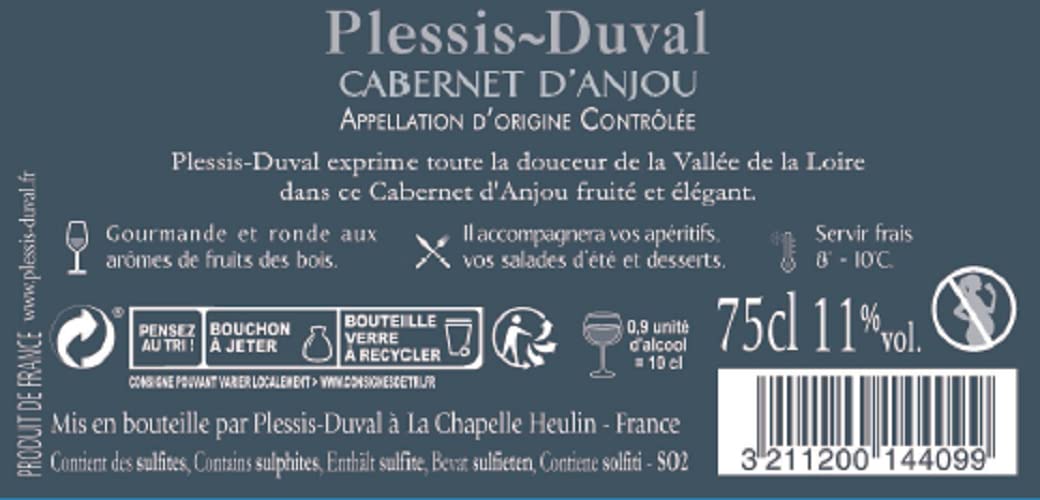 Plessis Duval – Roséwein Trocken – Cabernet d'Anjou AOP (6 x 0,75 l)