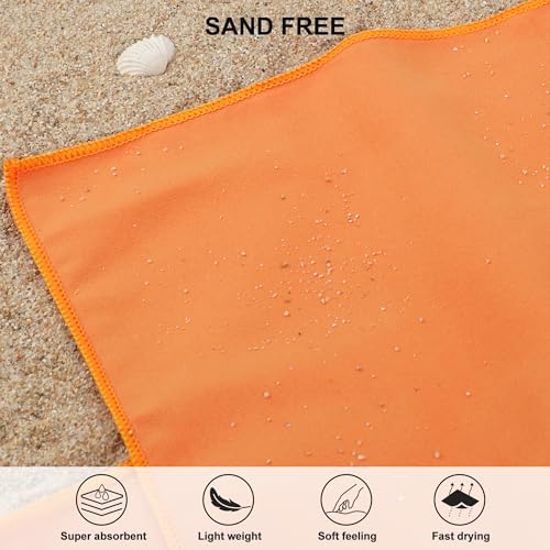 image for Rainleaf Microfiber Towel Quick Dry Camping & Travel & Gym Towel. Comp