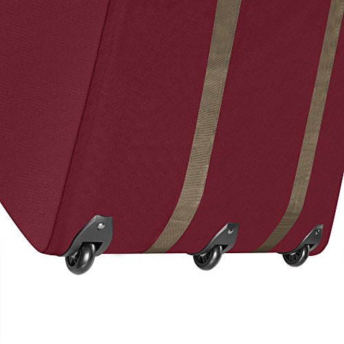 Elf Stor 83-DT5172 Premium Red Rolling Duffle Style Christmas Storage Bag-Holds Trees up to 12 Feet, Foot
