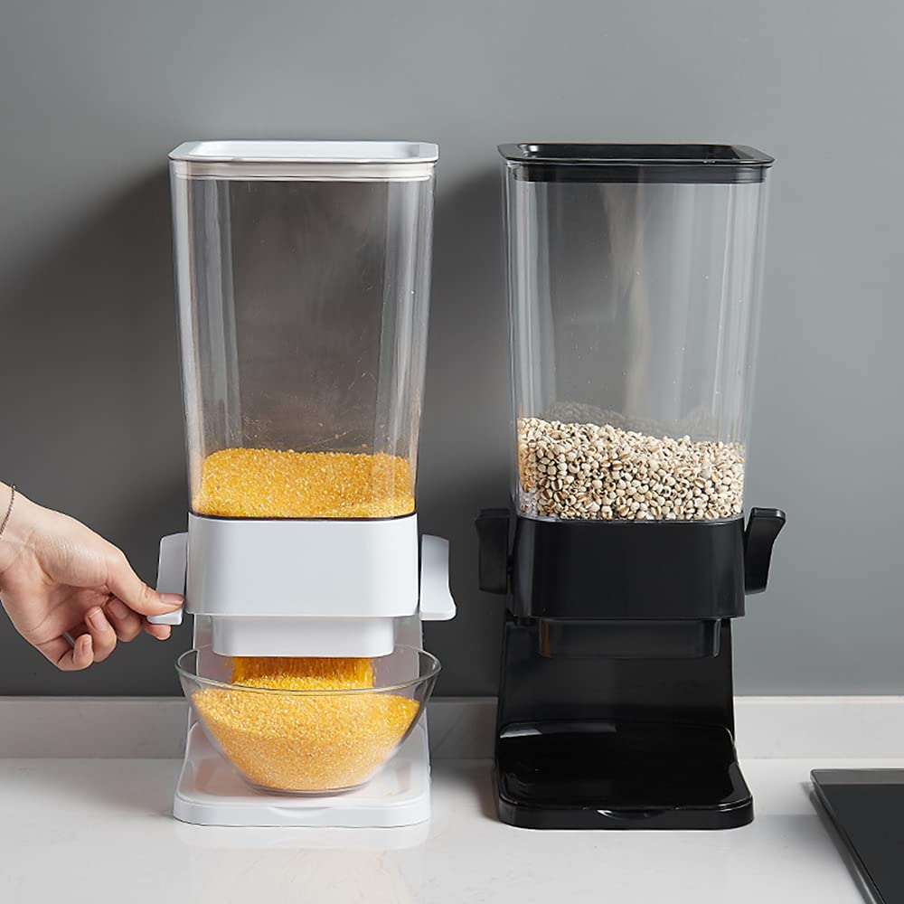 Dispenser di cereali da banco per alimenti secchi a controllo singolo in plastica per caramelle, cereali, noci di farina d'avena