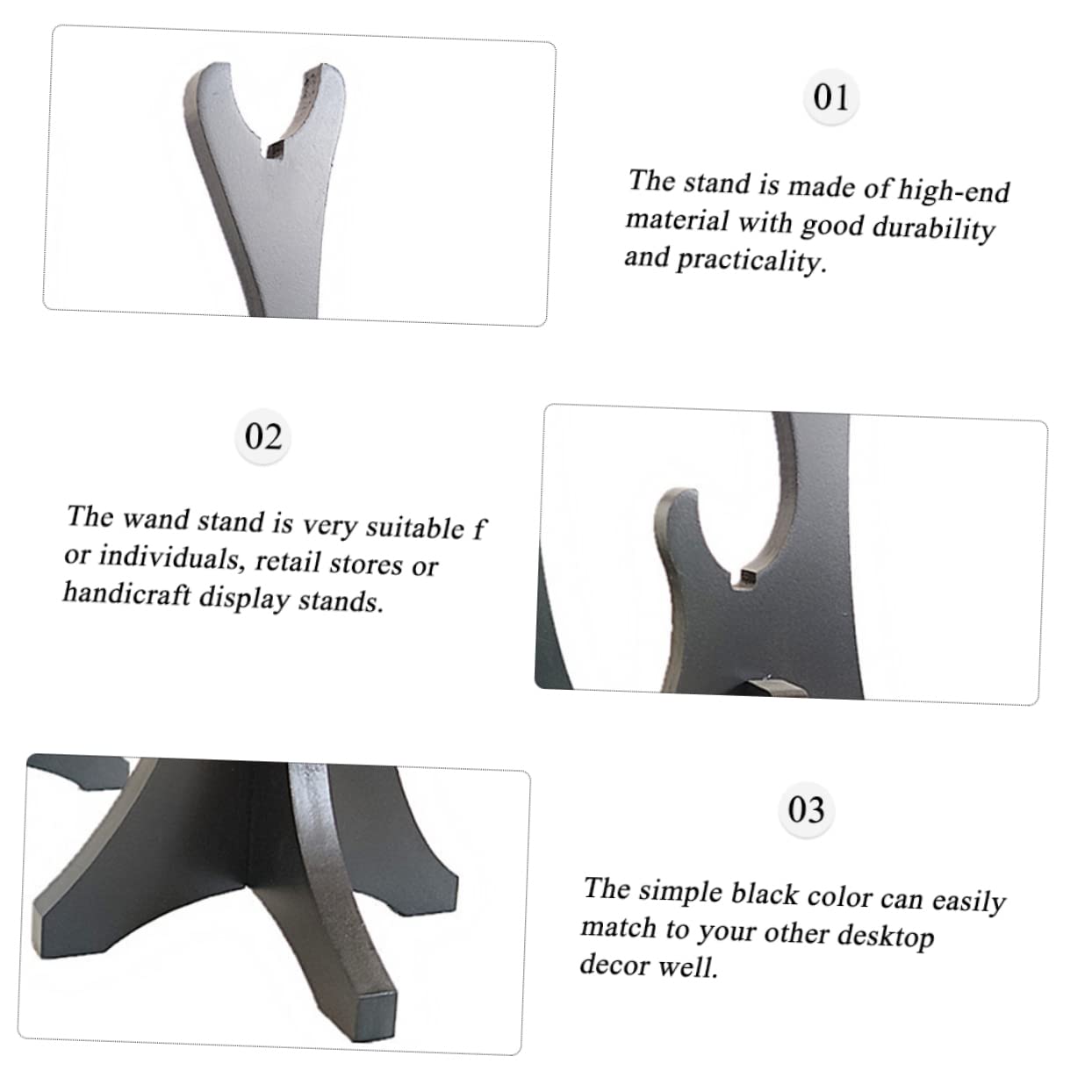 BRIGHTFUFU Cosplay Prop Rest Wand Display Stand Wand Holders Two-tier Support Home Decor Stand