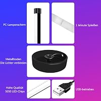 Rosnek 150cm RGB LED Állólámpa - Távirányítós, Applikációval Vezérelhető, Zenére Szinkronizálható, 16 Millió Szín, Nappali és Hálószoba Vilá 9