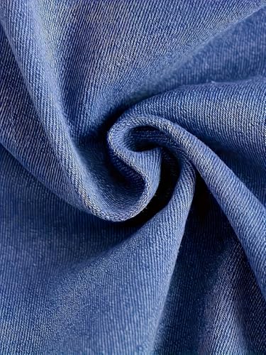 Girl's Classic Vintage Blue Flare Bell Bottom Jeans Mid Rise Denim Pants with Pockets4